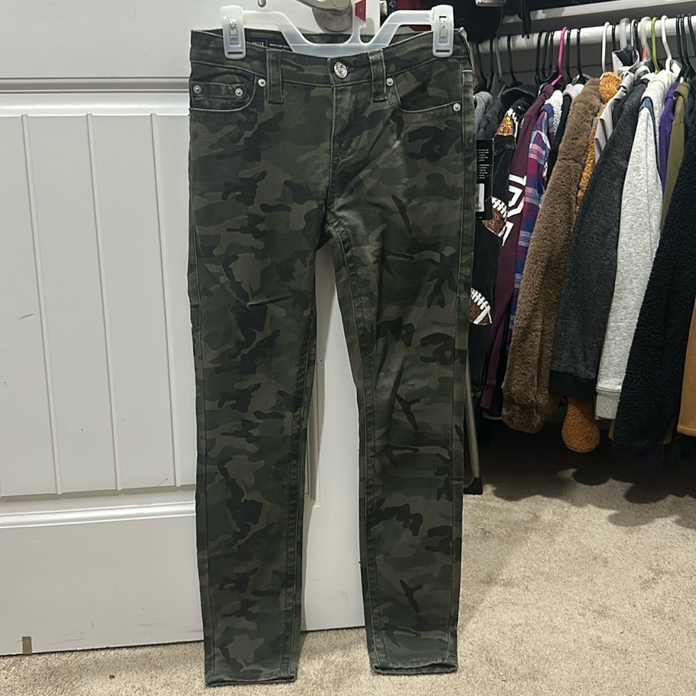Camo mid rise true religion Halle jeans